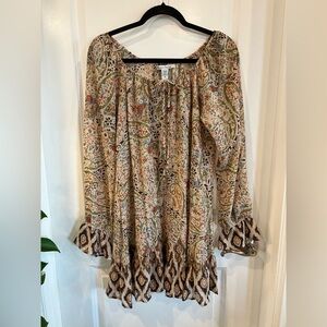 American Rag CIE paisley-printed sheer mini dress Women’s Size‎ Medium